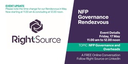 Banner image for NFP Governance Rendezvous May: NFP Governance and Overheads