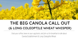 Banner image for The BIG Canola Call-Out  . . . . [& Long Coleoptile Wheat Whisper]  (Southern Region)