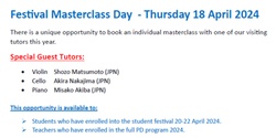 Banner image for Suzuki Festival Masterclass Day - Thursday 18 April 