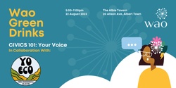 Banner image for Green Drinks Civics 101: Your Voice 
