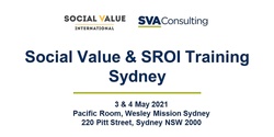 Banner image for Social Value & SROI Training Sydney 3 & 4 May 2021