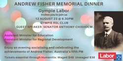 Banner image for Andrew Fisher Memorial Dinner