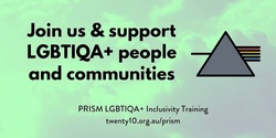 Banner image for PRISM - LGBTIQA+ inclusivity training
