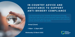 Banner image for In-Country Advice and Assistance to Support Anti-Bribery Compliance
