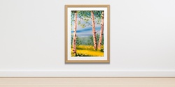 Banner image for Summer Birch Trees Instructed Painting Event 