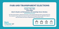 Banner image for Fair and Transparent Elections Discussion