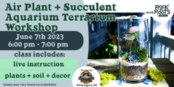 Banner image for Air Plant + Succulent Aquarium Terrarium Workshop at Ironclad Brewery (Wilmington, NC)