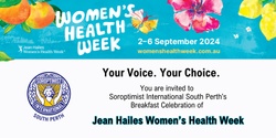Banner image for Jean Hailes Women's Health Week Breakfast