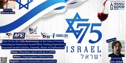 Banner image for Celebrate Israel's 75th Anniversary! Israeli Wine Tasting Experience, Authentic Dinner Buffet, Music & Comedy Act! 