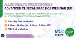 AHP Advanced Practice Collective Webinar Advanced Clinical