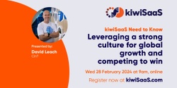 Banner image for Leveraging a strong culture for global growth and competing to win | online