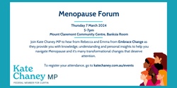 Banner image for Menopause Forum - Embrace Change