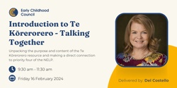 Banner image for Introduction to Te Kōrerorero - Talking Together
