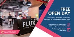 Banner image for FLUX, powered by Spacecubed Open Day!