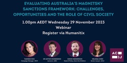 Banner image for Evaluating Australia's Magnitsky sanctions framework: challenges, opportunities and the role of civil society