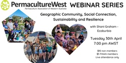 Banner image for GEOGRAPHIC COMMUNITY, SOCIAL CONNECTION, SUSTAINABILITY AND RESILIENCE