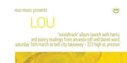 Banner image for LOU 'SOUNDTRACK' NICE MUSIC LAUNCH