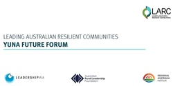 Banner image for YUNA: Leading Australian Resilient Communities - Future Forums 