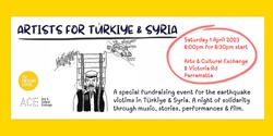 Banner image for Artists for Türkiye and Syria