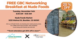 Banner image for Nude Foods Boulder Networking Event