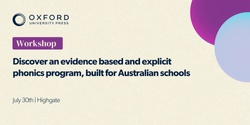 Banner image for Discover an evidence based and explicit phonics program, built for Australian schools