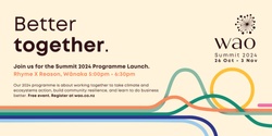 Banner image for Wao Summit 2024 Programme Launch event