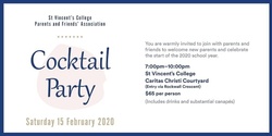 Banner image for St Vincent's College Parents & Friends' Cocktail Party