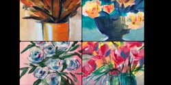 Banner image for Paint and Sip - Flowers in vases workshop