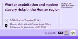 Banner image for Worker exploitation and modern slavery risks in the Hunter region