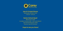 Banner image for 1sts XI Cricket Dinner