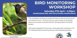 Banner image for Bird monitoring workshop