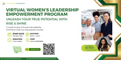 Banner image for Rise & Shine: Women’s Leadership Empowerment Program