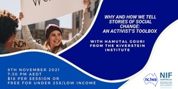 Banner image for NCJWA & NIF Skill-Building Session - WHY AND HOW WE TELL STORIES OF SOCIAL CHANGE: AN ACTIVIST’S TOOLBOX 