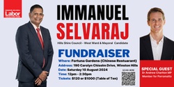 Banner image for Immanuel Selvaraj Hills Shire Council - West Ward & Mayoral Fundraiser