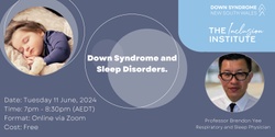 Banner image for Inclusion Institute Workshop - Down Syndrome and Sleep Disorders.