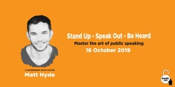 Banner image for #mnmUnlock presents 'Be Heard. Master your public speaking skills'
