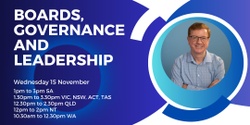 Banner image for Boards, Governance and Leadership