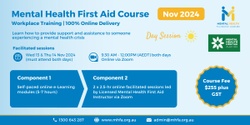 Banner image for Online Mental Health First Aid Course - November 2024 (Morning sessions) (1)