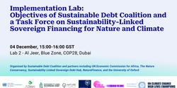 Banner image for Implementation Lab: Objectives of Sustainable Debt Coalition and Task Force on Sustainability-Linked Sovereign Financing for Nature and Climate