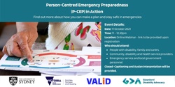 Banner image for Person-Centred Emergency Preparedness (P-CEP) in Action