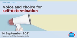 Banner image for Voice and choice for self-determination