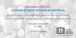 Banner image for Personal Politics: Fifty Years of Queer Activism