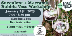 Banner image for Macrame + Succulent Bubble Vase Workshop at Frothy Beard Brewing (Charleston, SC)