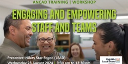 Banner image for ENGAGING AND EMPOWERING STAFF AND TEAMS (In-person workshop Glenfield)