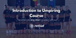 Banner image for Introduction to Umpiring Course 