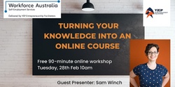 Banner image for Turning your knowledge into an online course 