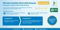 Banner image for (SOLD OUT) Online Mental Health First Aid Course - June 2024 (2) (Morning sessions)