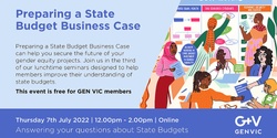 Banner image for RESCHEDULED: Preparing a State Budget Business Case
