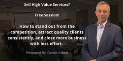 Banner image for Maximising Sales of YOUR High Value Services in 2024