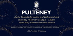 Banner image for 2024 Pulteney Junior School Information and Welcome Evening